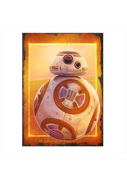 Ahşap Tablo Star Wars BB-8 Robot