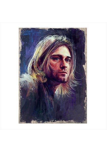 Ahşap Tablo Kurt Cobain Nirvana