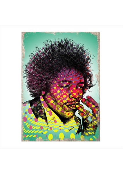 Ahşap Tablo Jimi Hendrix