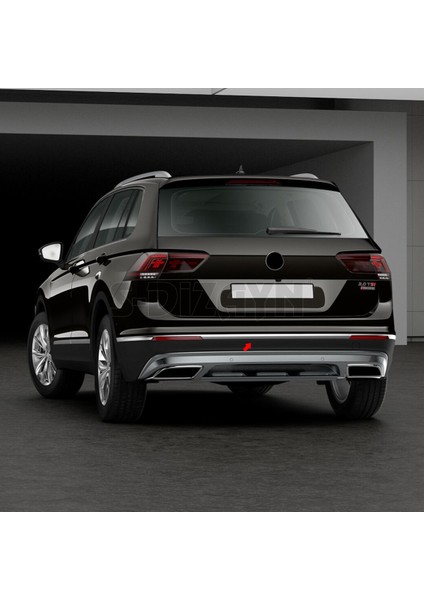 Volkswagen Tiguan Krom Arka Tampon Alt Çıtası 3 Prç. 2016-2024 A+ Kalite indirimleri