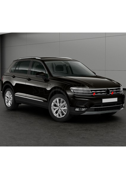 Volkswagen Tiguan Krom Ön Panjur 2 Prç. 2016-2020 A+ Kalite