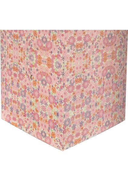 Şiva Çiçek Desenli Pembe Mumluk Küçük Boy