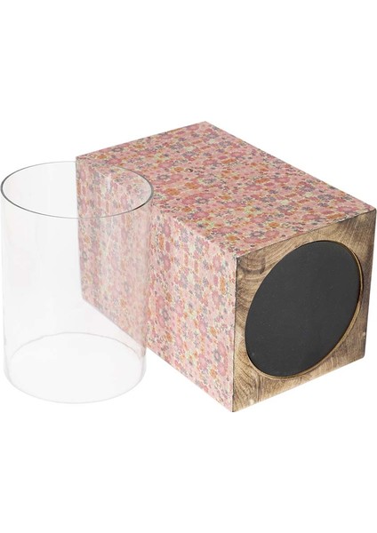 Şiva Çiçek Desenli Pembe Mumluk Küçük Boy fiyatları