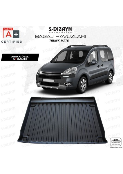 S-Dizayn Citroen Berlingo 3 Bagaj Havuzu 2008 Üzeri A+Kalite