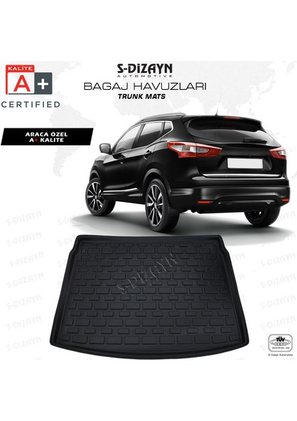 S-Dizayn Nissan Qashqai Suv Bagaj Havuzu 2014 Üzeri A+Kalite