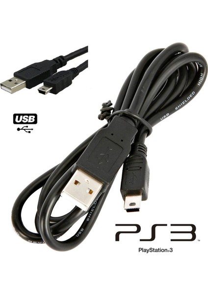 Ps3  Oyun Kolu Controller Joystick Playstation 3 Charcing Usb Şarj Kablosu