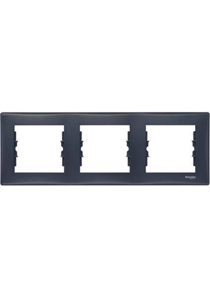 Schneider Sedna Üçlü Yatay Çerçeve Grafit