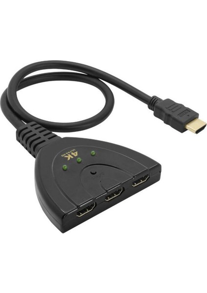 HDMI 3 Port Switch Pigtail Kablolu 4K Ultra HD 2160p HDMI Switch 4K303