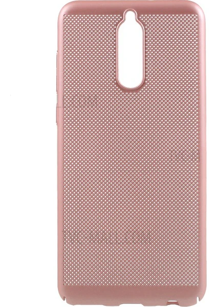 Case 4U Huawei Mate 10 Lite Kılıf Sert Arka Kapak Delikli Tasarım Rose Gold