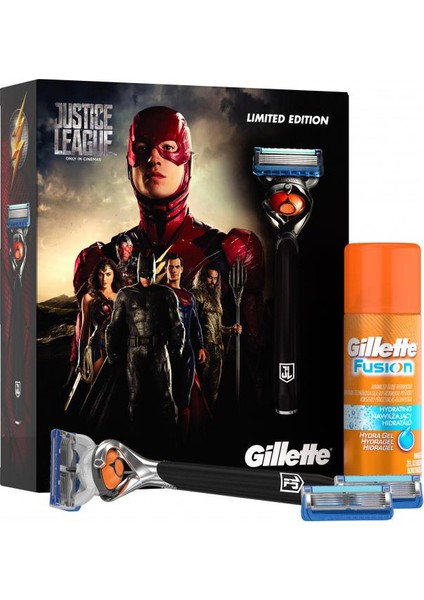 Fusion ProGlide Flexball Justice League Özel Paketi Tıraş Makinesi + 3'lü Tıraş Bıçağı + 75 ml Tıraş Jeli