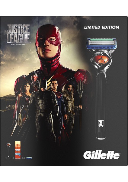 Fusion ProGlide Flexball Justice League Özel Paketi Tıraş Makinesi + 3'lü Tıraş Bıçağı + 75 ml Tıraş Jeli
