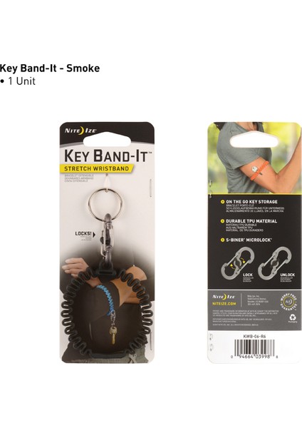 KeyBand-It Esnek Bileklik / Anahtarlık -Siyah