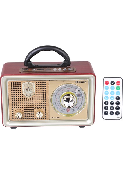 Meirer M 110Bt Bluetoothlu Usb Sd Dvs Nostaljik Radyo Fm Am Sw