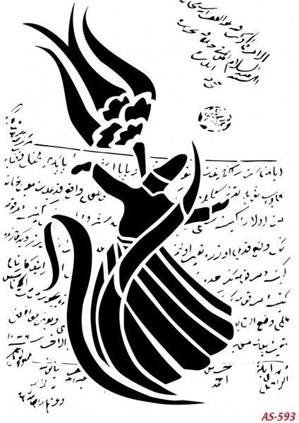 AS593 Stencil Şablon 21x29 cm