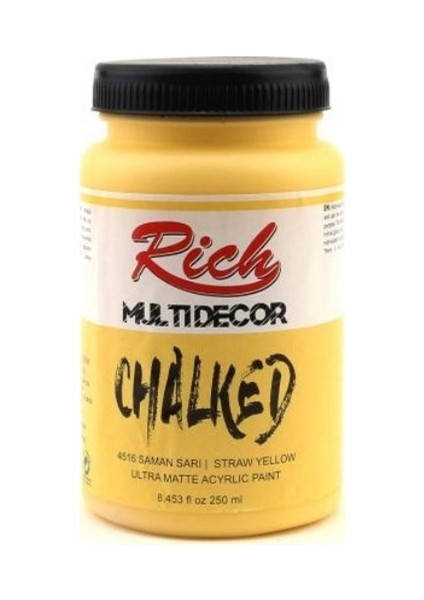 Multi Decor Chalked Akrilik 250ml N:4516 Saman Sarı
