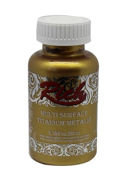 Multi Surface Titanium Metalic Akrilik Boya 200cc N:2524 Antik Altın