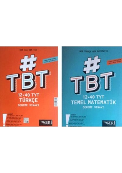 Seri Tbt 12X40 Tyt Temel Matematik-Türkçe Deneme Sınavı