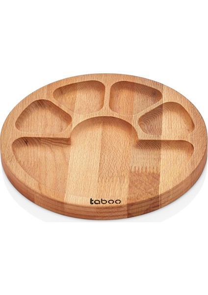 TAB-8120 Ahşap Çerezlik 5 Gözlü Büyük Boy