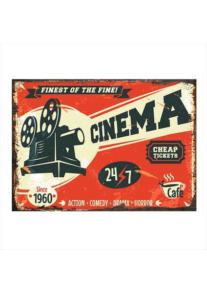 Ahşap Tablo Sinema Afişi