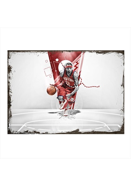 Ahşap Tablo Allen Iverson Nba