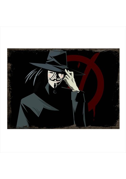 Ahşap Tablo V For Vendetta