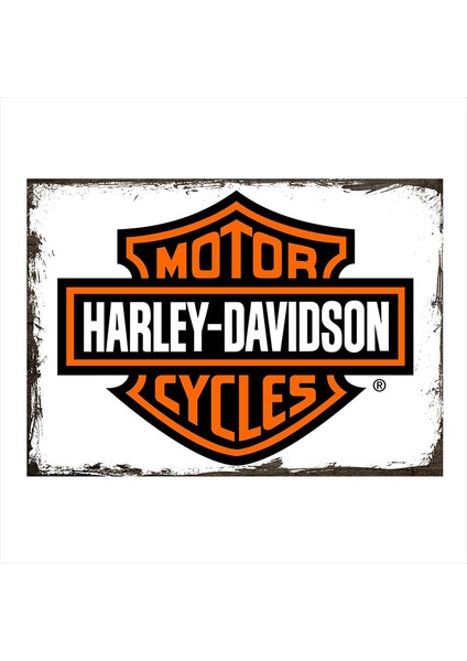 Ahşap Tablo Harley Davidson Arma
