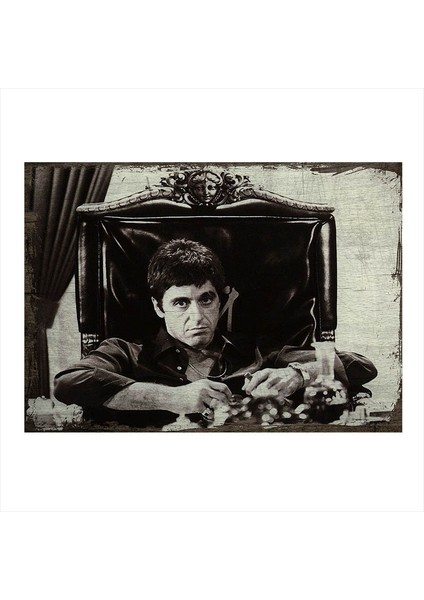 Ahşap Tablo Al Pacino Scarface