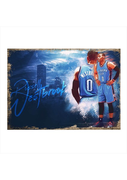 Ahşap Tablo Russell Westbrook