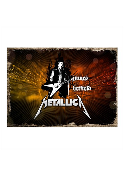 Ahşap Tablo Metallica James