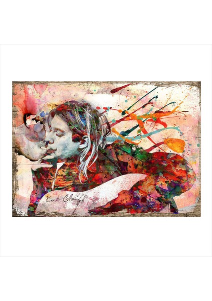 Ahşap Tablo Kurt Cobain Nirvana