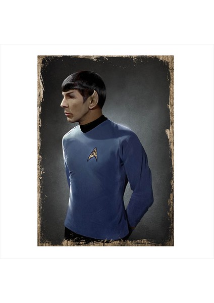 Tablomega Ahşap Tablo Eski Zeminde Uzay Yolu Kaptan Spark