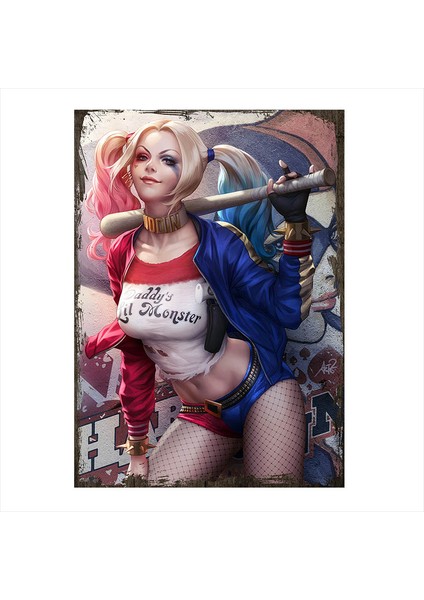 Ahşap Tablo Harley Quinn