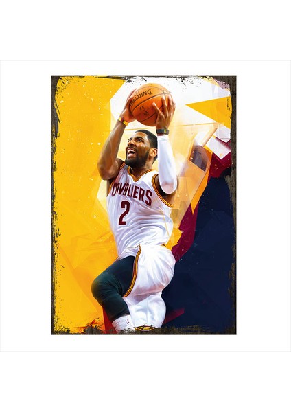 Ahşap Tablo Potadaki Kyrie İrving