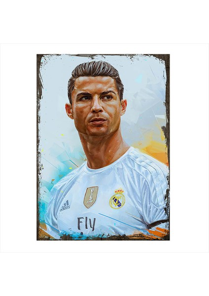 Tablomega Ahşap Tablo Cristiano Ronaldo