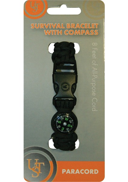 Pusulalı Paracord Survival Bileklik