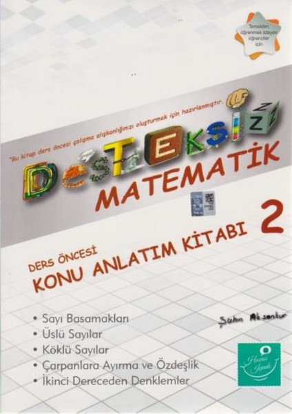 Kartezyen Desteksiz Matematik:Ders Öncesi Konu Anlatım Kitabı 2 - Şahin Aksankur