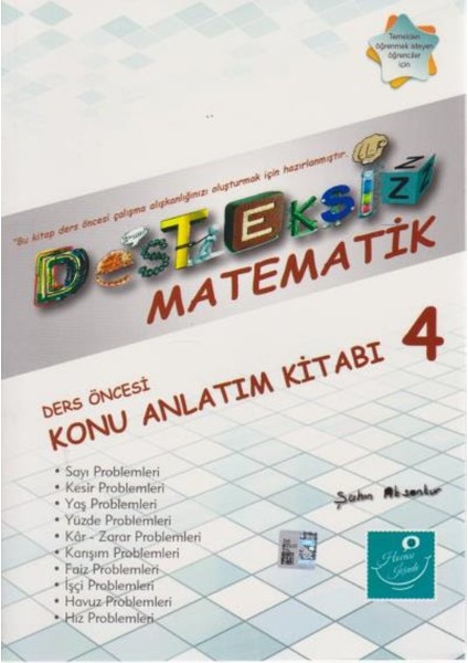 Kartezyen Desteksiz Matematik: Ders Öncesi Konu Anlatım Kitabı 4 - Şahin Aksankur