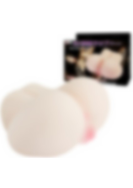 Pretty Love Realistik 2 İşlevli Titreşimli Suni Vajina Anal Mastürbatör Kalça