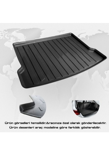 Citroen C3 2010-2016 (İnce Stepneli) 3D Bagaj Havuzu