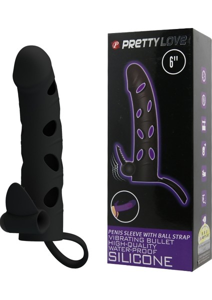 Pretty Love Güçlü Titreşimli Süper Kalite Silikon Penis Kılıfı Zenci Vibratör