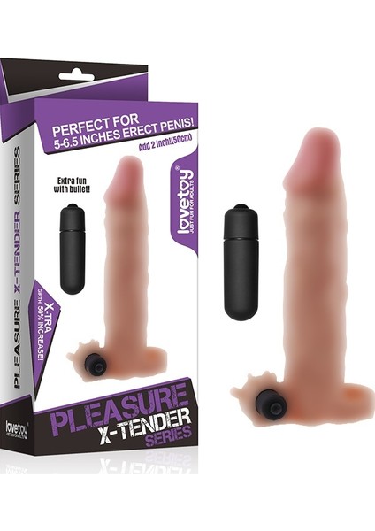 X-Tender Realistik Titreşimli Uzatmalı Penis Kılıfı