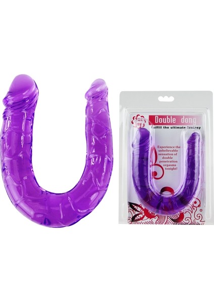 Pretty Love Double Dong 30 cm Çift Taraflı Jel Yumuşak Vibratör Penis Dildo