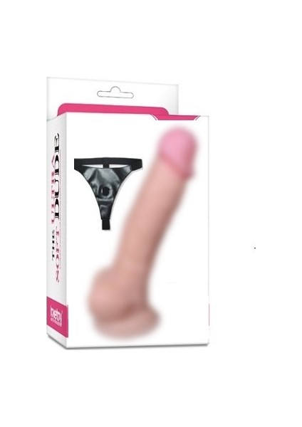 Belden Bağlamalı Protez Penis Strapon 17Cm