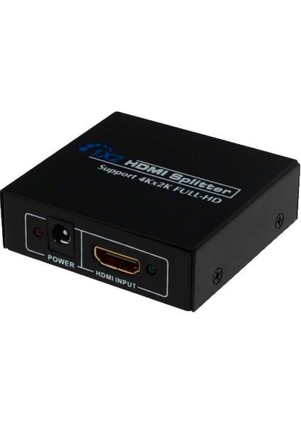 2 Port Splitter Hdmı V14 Destekli Adaptörlü Hdmı Splitter