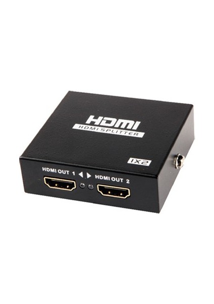 2 Port Splitter Hdmı V14 Destekli Adaptörlü Hdmı Splitter