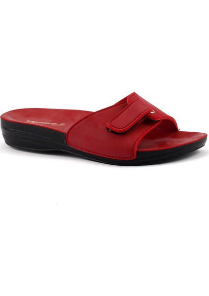 Marina-1 Kırmızı Günlük Anatomik Bayan Terlik Ayakkabı