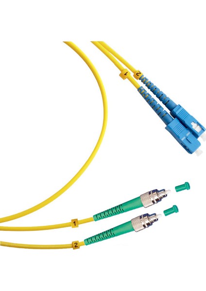 F/O Sm/Apc Fc/Apc-Sc/Upc Duplex Fiber Optik Patchcord Singlemode 2 Mt