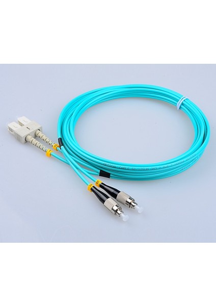 F/O Om3 Sc-Fc Duplex Fiber Optik Patchcord Multimode 10 Mt