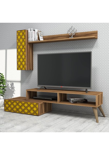 Variant Planet Tv Ünitesi - Ceviz / Sarı