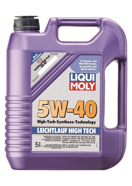 Liqui Moly Leichtlauf High Tech 5W-40 5 Litre Motor Yağı (Üretim Yılı: 2024)